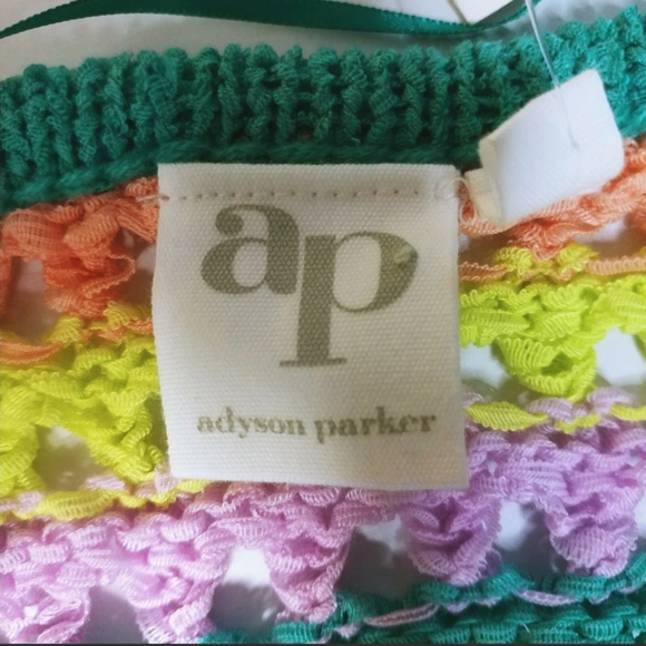 Adyson Parker Boho Crochet Knit Stripe Top - Picture 4 of 9